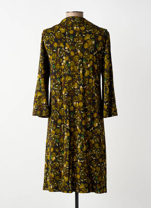 Rochie midi imprimeu fantezie mâneci lungi verde SIYU femme