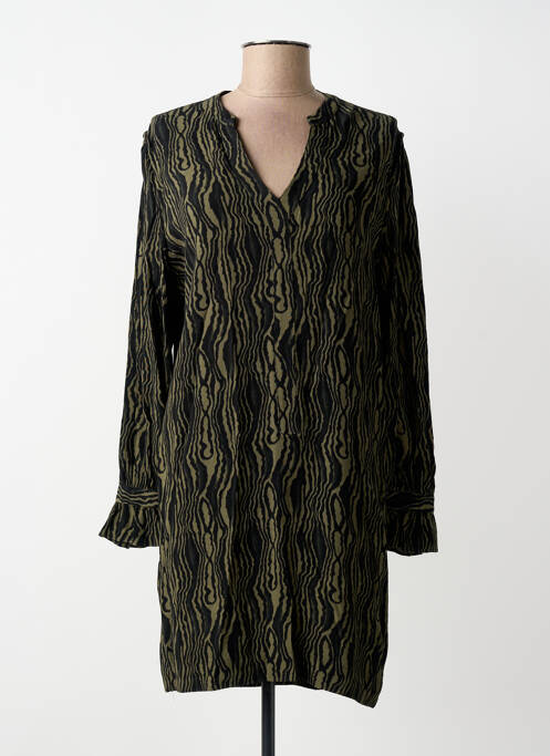 Rochie scurtă mâneci lungi mâneci lungi verde FIVE femme