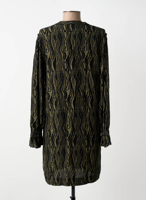 Rochie scurtă mâneci lungi mâneci lungi verde FIVE femme