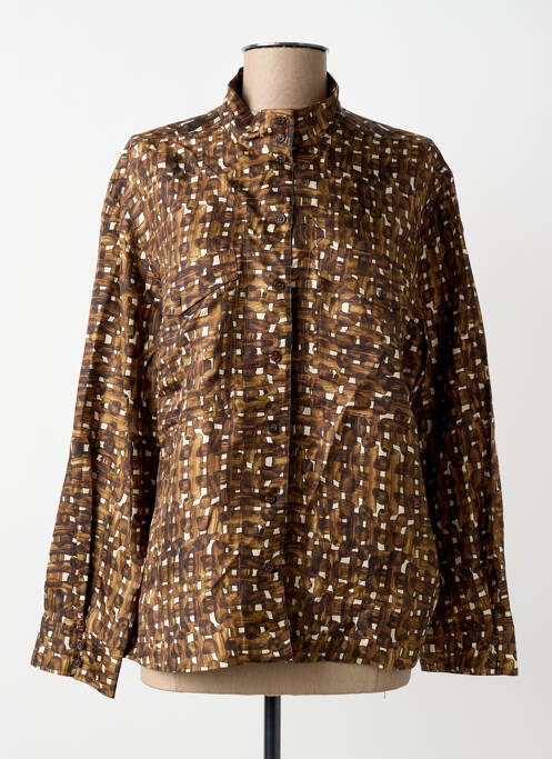 Cămașă croială dreaptă mâneci lungi maro SOEUR femme