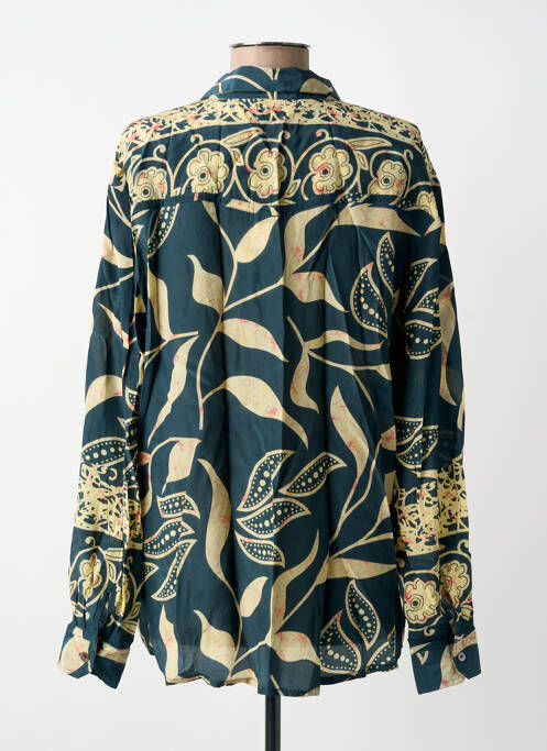 Cămașă imprimeu fantezie mâneci lungi verde MAISON HOTEL femme