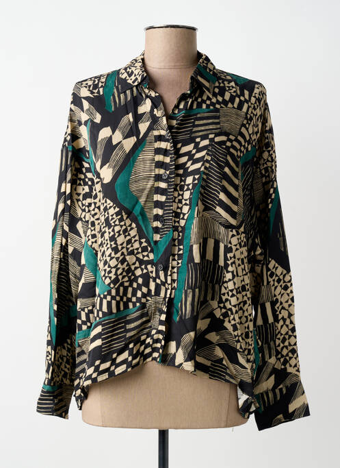 Cămașă imprimeu fantezie mâneci lungi negru BELLE PIÈCE femme