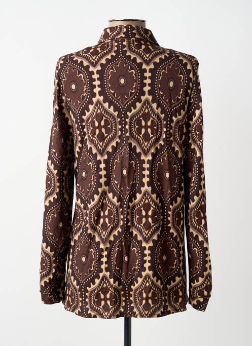 Cămașă croială cambrată mâneci lungi maro SIYU femme