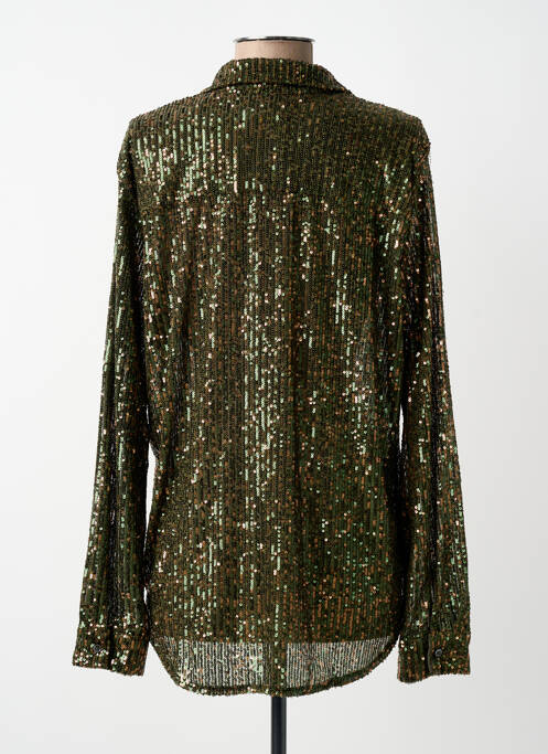 Cămașă croială dreaptă mâneci lungi verde BELLEROSE femme