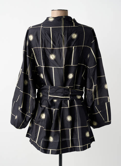 Cămașă imprimeu fantezie mâneci lungi negru SOEUR femme