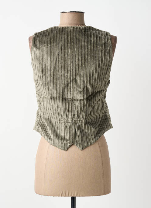 Vestă fără mâneci croială cambrată verde GOODMATCH femme