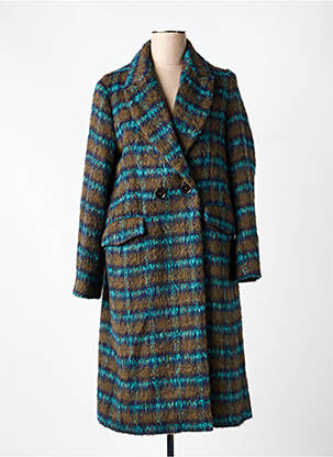 Palton lung croială dreaptă fără glugă albastru ROSSO 35 femeie