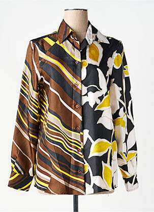 Cămașă imprimeu fantezie mâneci lungi maro MALIPARMI femme