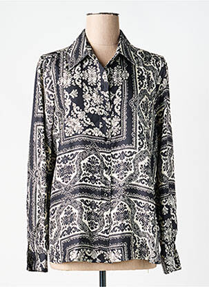 Cămașă imprimeu fantezie mâneci lungi negru MOMONI femme