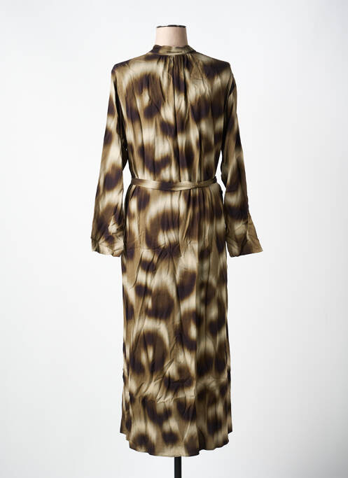 Rochie lungă mâneci lungi mâneci lungi maro DIEGA femme