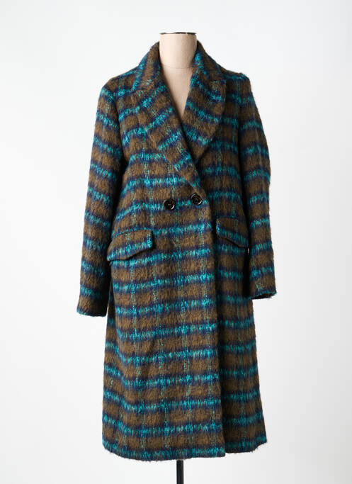 Palton lung croială dreaptă fără glugă albastru ROSSO 35 femme