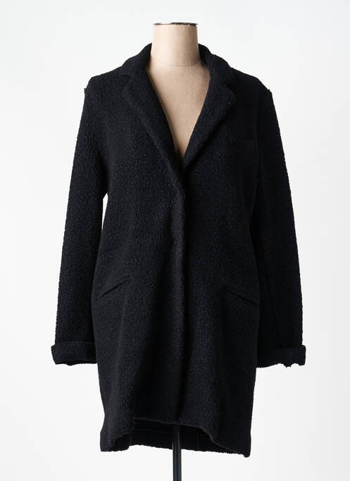 Palton lung croială dreaptă fără glugă negru GOODMATCH femme