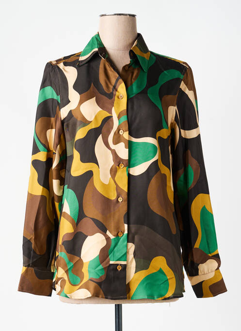 Cămașă imprimeu fantezie mâneci lungi negru MALIPARMI femme