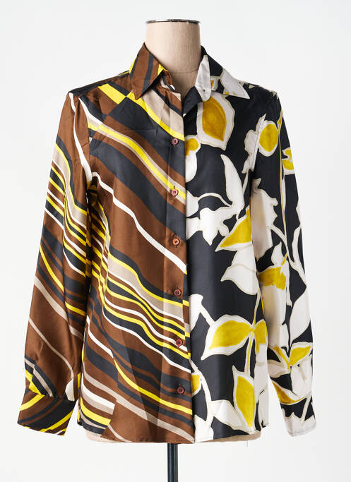 Cămașă imprimeu fantezie mâneci lungi maro MALIPARMI femme