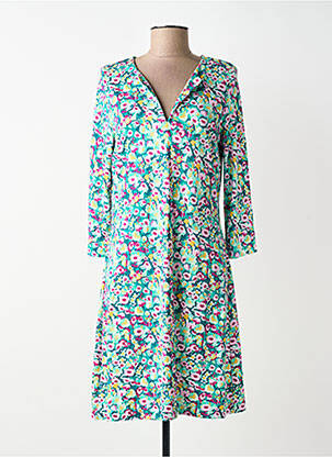 Rochie midi imprimeu fantezie mâneci lungi verde SURKANA femme