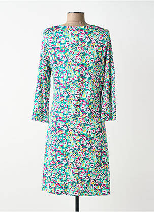Rochie midi imprimeu fantezie mâneci lungi verde SURKANA femeie