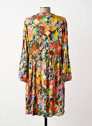 Rochie scurtă mâneci lungi mâneci lungi portocalie MALOKA femeie