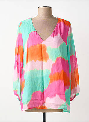 Bluză țesătură poplin mâneci lungi verde MADE IN SENS femme