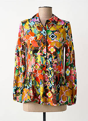 Bluză imprimeu fantezie mâneci lungi galben MALOKA femme