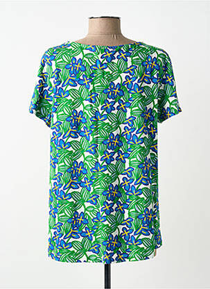 Tricou imprimeu fantezie mâneci scurte verde MADE IN SENS femeie