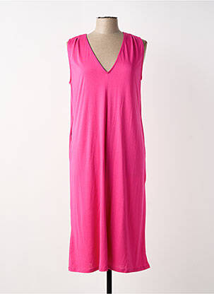 Rochie midi mâneci scurte mâneci scurte roz SCORZZO femeie