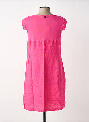 Rochie midi mâneci scurte mâneci scurte roz MALOKA femeie