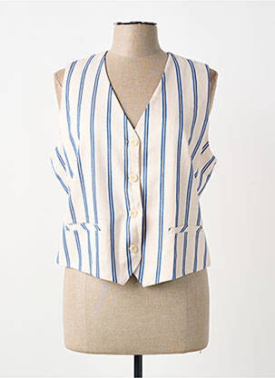 Vestă fără mâneci buzunare alb ANDAM femme