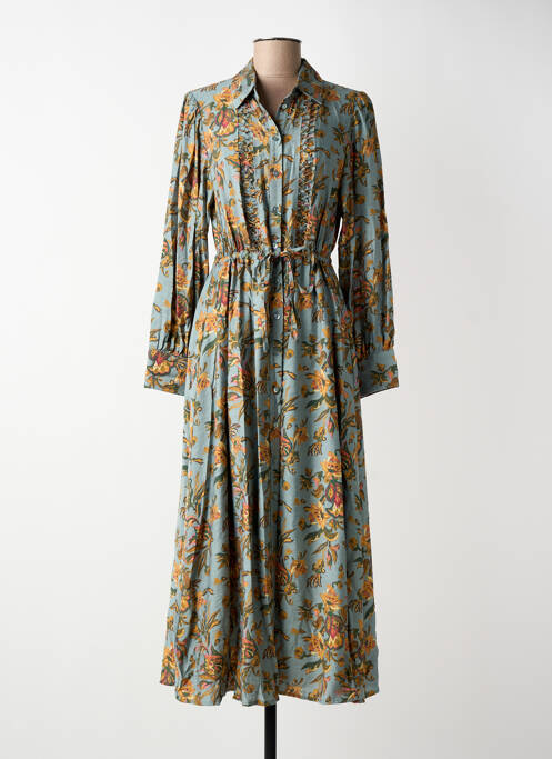 Rochie lungă mâneci lungi mâneci lungi albastru SURKANA femme