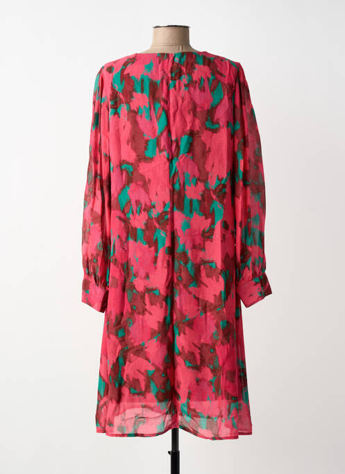 Rochie midi imprimeu fantezie mâneci lungi roșu MADE IN SENS femme