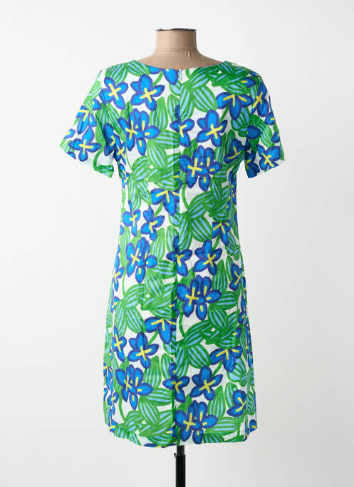 Rochie scurtă închidere cu fermoar la spate mâneci scurte verde MADE IN SENS femme