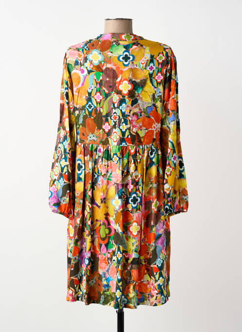 Rochie scurtă mâneci lungi mâneci lungi portocaliu MALOKA femme