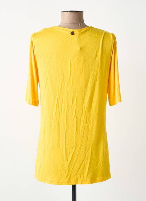 Tricou guler în v mâneci scurte galben MALOKA femme