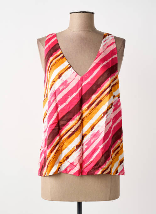 Top imprimeu fantezie fără mâneci roz SURKANA femme