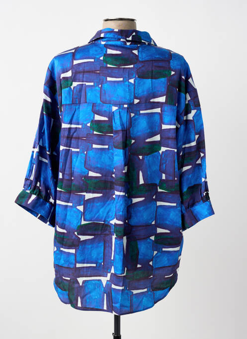 Cămașă imprimeu fantezie mâneci 3/4 albastru MADE IN SENS femme