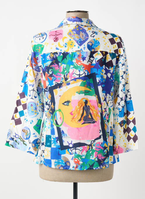 Cămașă imprimeu fantezie mâneci 3/4 alb MALOKA femme