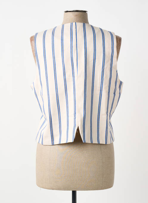 Vestă fără mâneci buzunare alb ANDAM femme