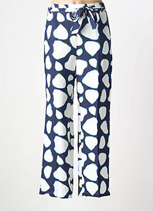 Pantalon drept talie elastică mărime normală albastru SCORZZO femme