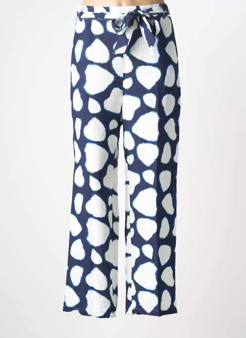 Pantalon drept talie elastică mărime normală albastru SCORZZO femme