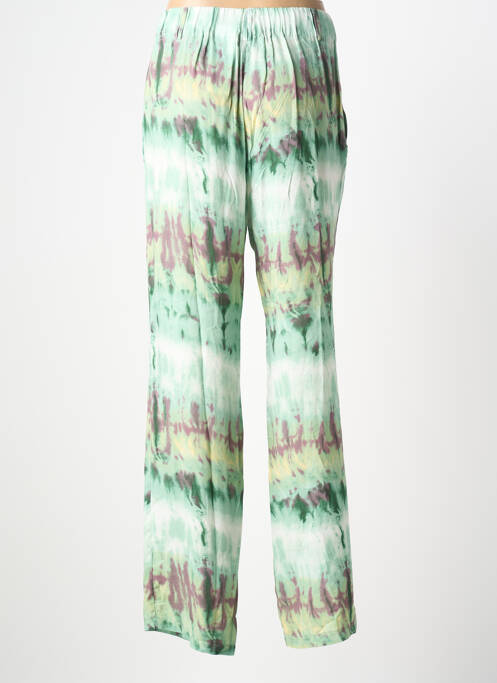 Pantalon drept talie elastică mărime normală verde ANDAM femme