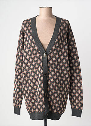 Vestă cu mâneci lungi strânsă pe partea de jos maro MALIPARMI femme