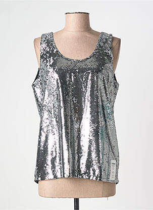 Top croială cambrată fără mâneci argintiu LIV BERGEN femme
