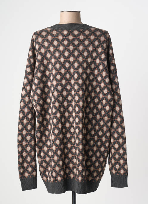 Vestă cu mâneci lungi strânsă pe partea de jos maro MALIPARMI femme