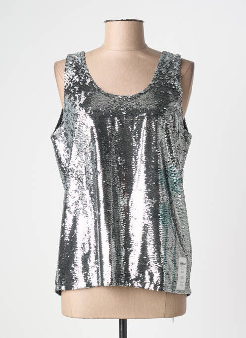 Top croială cambrată fără mâneci argintiu LIV BERGEN femme