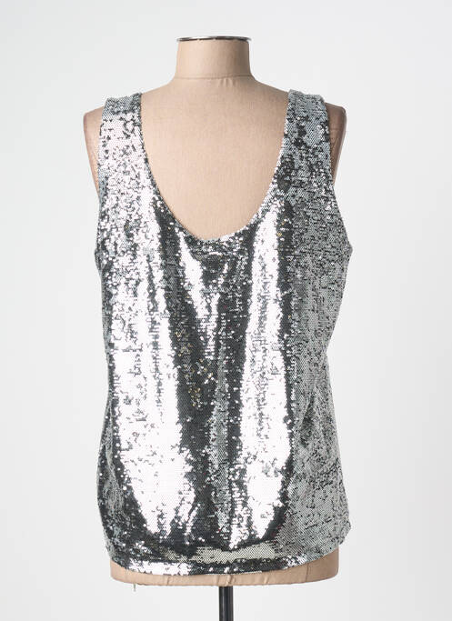 Top croială cambrată fără mâneci argintiu LIV BERGEN femme