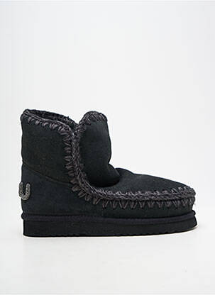 Botine/ghete umplută toc plat până la 3 cm negru MOU femeie