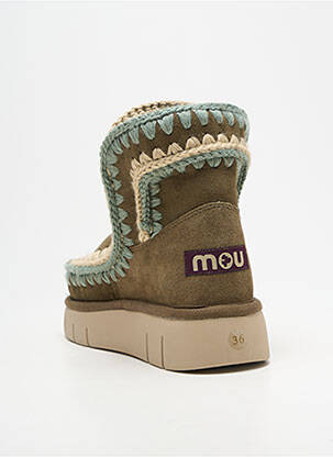 Botine/ghete umplută toc de 4 la 6 cm verde MOU femeie