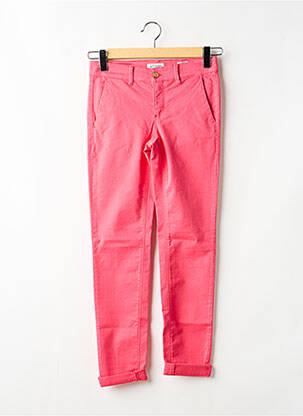 Pantalon chino țesătură poplin mărime normală roz HAPPY femme