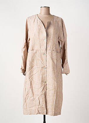 Rochie midi mâneci lungi mâneci lungi bej KOKOMARINA femme