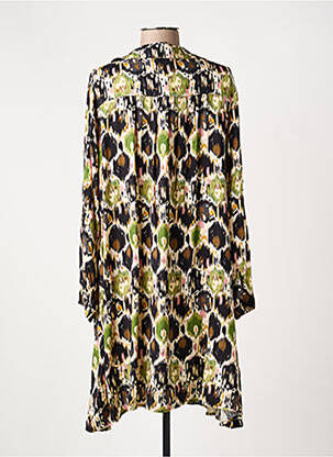 Rochie midi imprimeu fantezie mâneci lungi verde PAKO LITTO femeie