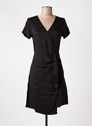 Rochie midi mâneci scurte mâneci scurte negru LOLA ESPELETA femme